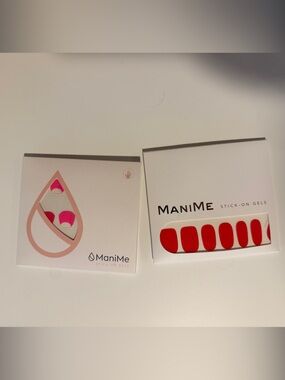 Pink and Red Stick-On Gel Nail Strips — Ready-to-Wear Manicure